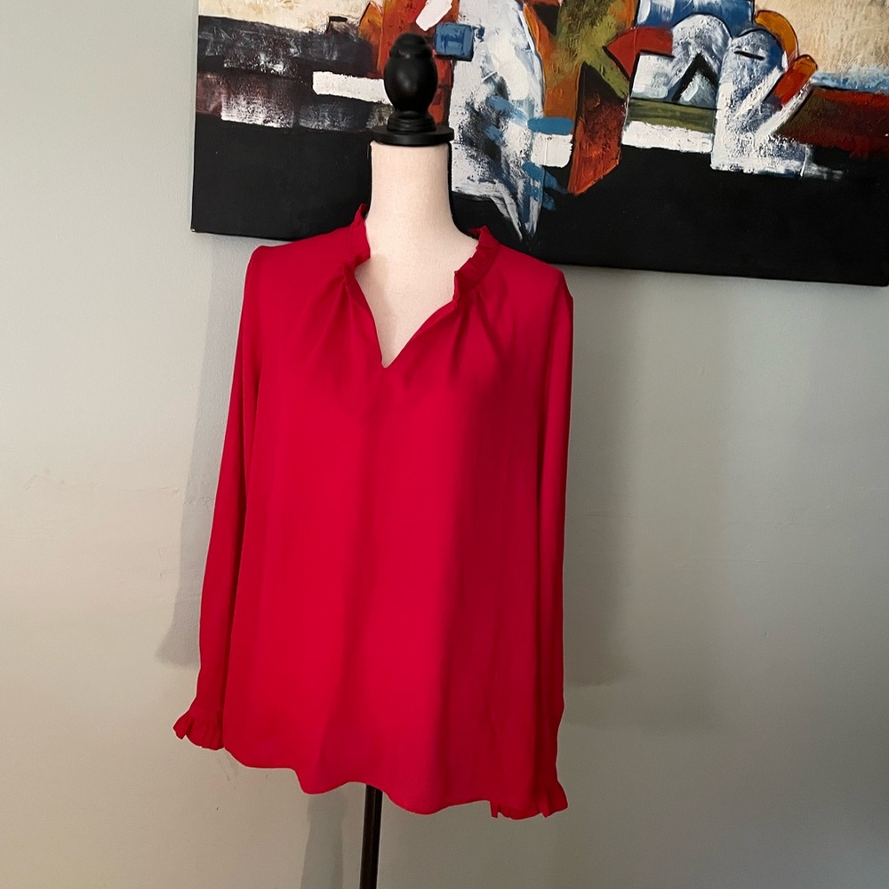 Red Long sleeve Top